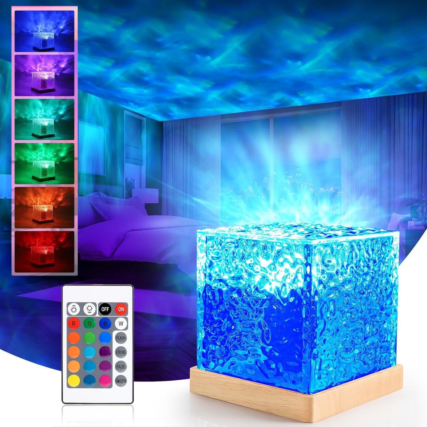 Ocean View Ripple Effect Night Light Aura Lamp