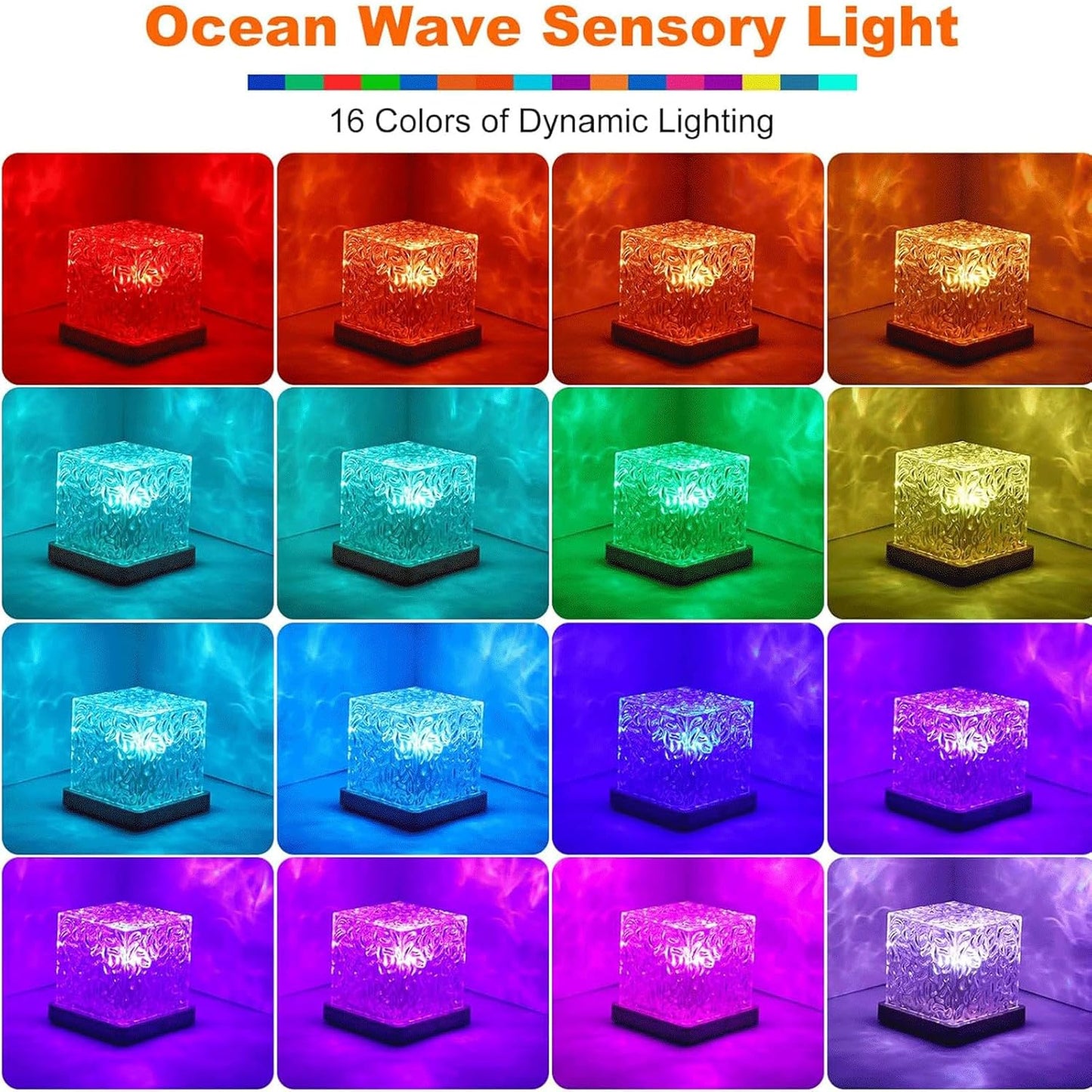 Ocean View Ripple Effect Night Light Aura Lamp