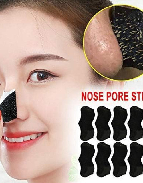 Deep Cleansing Forehead Blackhead Remover Pore Cleanser Bamboo Charcoal Nose Strips for Women (Pack of 2)