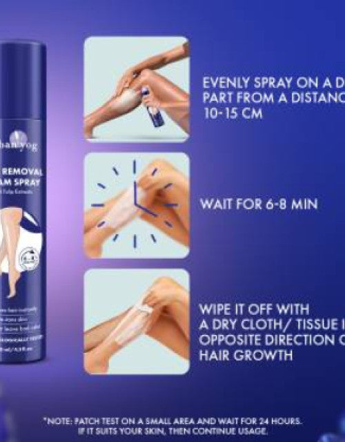 Hair Removal Cream Spray for Women | Painless Body Hair Removal Spray