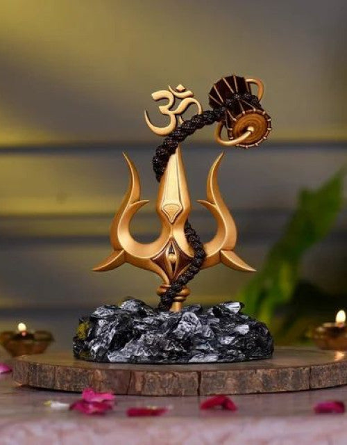 Lord Shiva Trishul With Damru car Dashboard