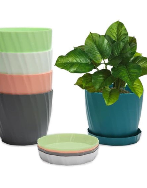 Round Flower Pots for Plants, Home Indoor & Outdoor Planters